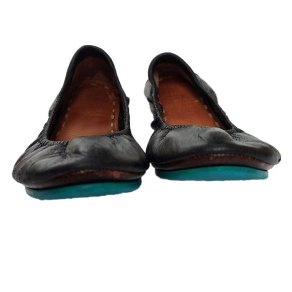 Tieks Ballet Flats by Gavrieli in Matte Black & Teal - Size 6 - Picture 8 of 11
